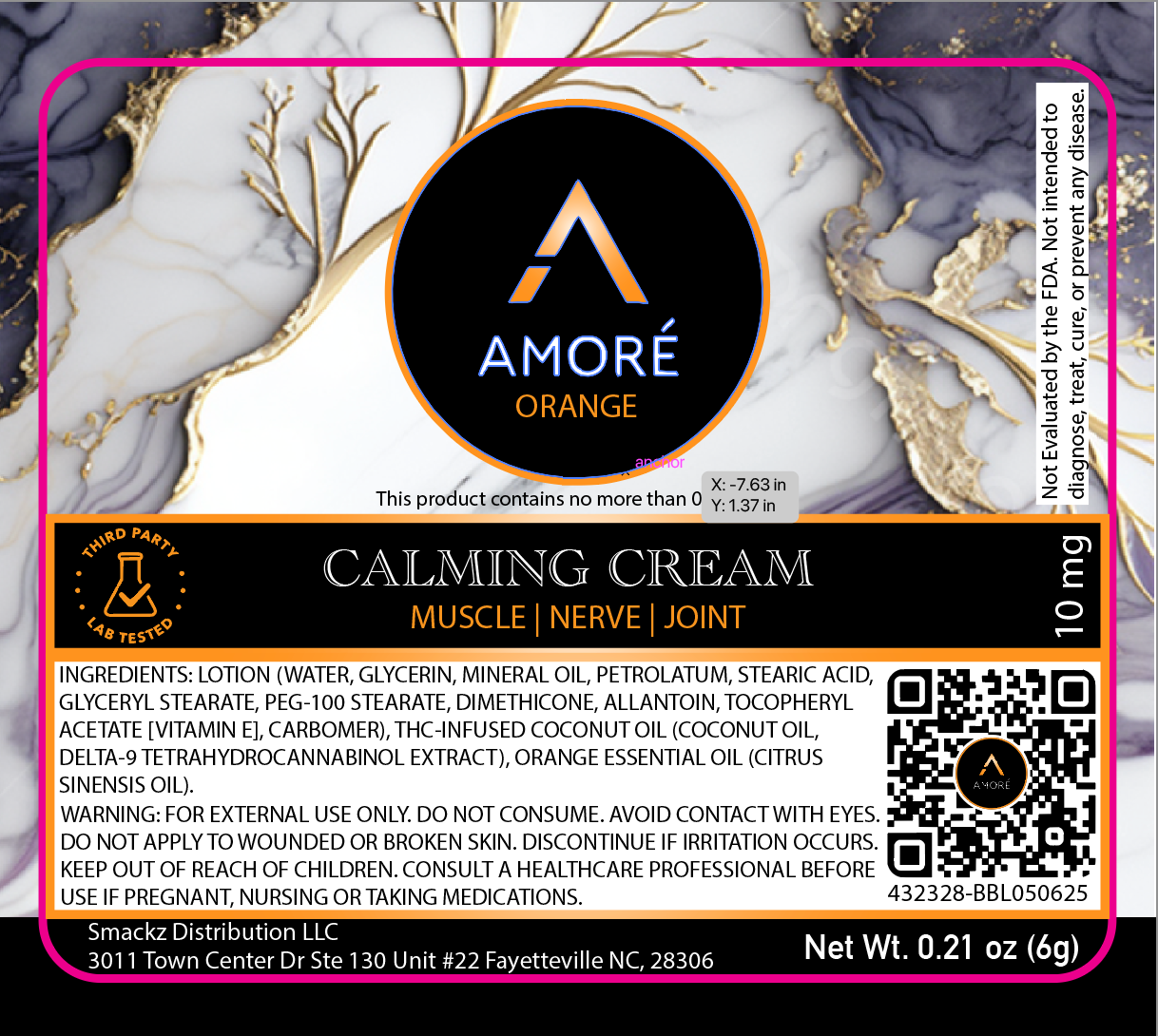 Amoré Orange Calming Creme 5ml