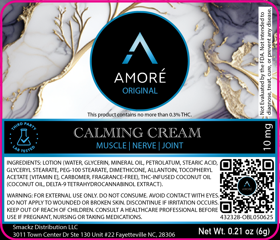 Amoré Calming Creme (Original Scent) 5ml- Wholesale III